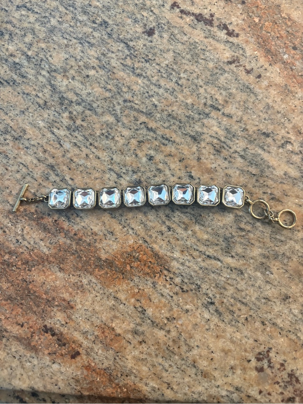 Chloe + Isabel Retro Glam Square Cut Crystal Bracelet